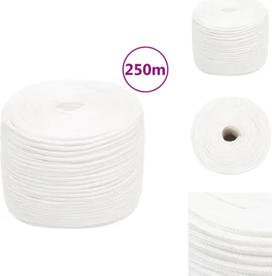 Image de vidaXL Corde de bateau blanc 10 mm 250 m Polypropylène - Cordes