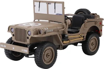Obrázek produktu pro Auto na dálkové ovládání, 2,4Ghz 4WD terénní vozidlo se světly, 1:10 terénní elektrická hračka pro dospělé děti chlapce žlutá 2 baterie