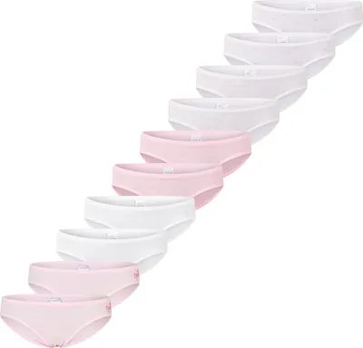Produktbild von Schiesser 10er Pack Kids Girls 95/5 Baumwolle Slip Bequemer Softbund für besten Tragekomfort, Komfortabler Beinausschnitt für freien Bewegungsraum, Hautfreundliches Material für ein angenehmes Gefühl