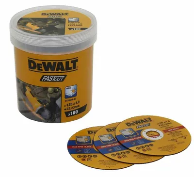 Image de DEWALT Disques à tronçonner haute performance 125x1x22,23mm Inox Type 41 (Plat) DT20540-QZ 100 pces