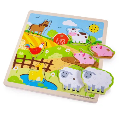 Image de Bigjigs Toys Puzzle avec son Ferme