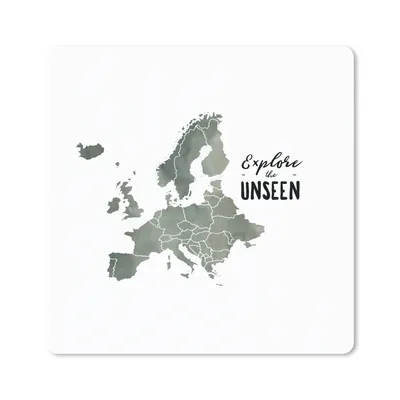 Produktbild von MuchoWow® Mauspad Mousepad Karte - Aquarell - Europa - Zitate 20x20 cm - Mousepads - Maus Mat - Pad - Mausunterlage - Desk Mat - Bureauartikeln