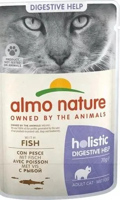 Produktbild von Almo Nature Functional Sensitive mit Fisch - Nassfutter für ausgewachsene Katzen mit Empfindlichkeitsproblemen und Überempfindlichkeit des Darms - 70 g