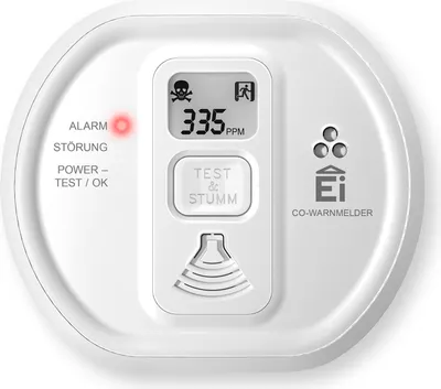Produktbild von Ei Electronics Kohlenmonoxid-Melder Ei208D - CO-Melder mit LCD-Display und Batterie für 10 Jahre