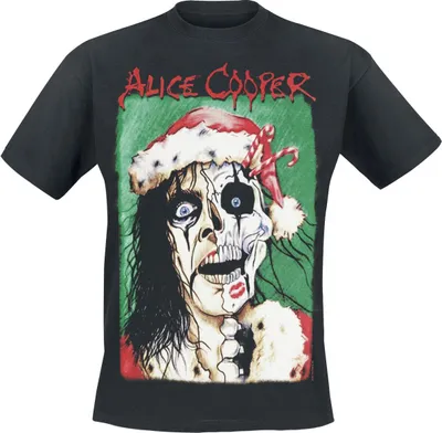 Produktbild von Alice Cooper T-Shirt Herren Xmas Card schwarz 3XL
