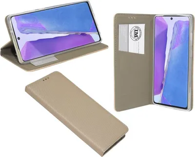 Zdjęcie produktu dla cofi1453 Etui książkowe "Smart" kompatybilne z SAMSUNG GALAXY NOTE 20 ( N980F ) etui na telefon komórkowy etui portfelowe z funkcją podstawki, etui na karty złote