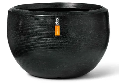 Produktbild von Vase kugelförmig Arc Granite 177x120 schwarz Blumentopf Capi Europe
