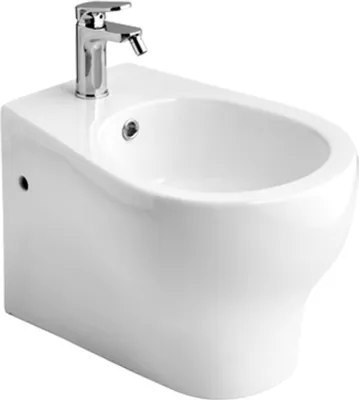 Produktbild von Bidet aus weißer Sanitärkeramik, wandhängend | Soave