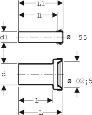Image de Geberit 152404461 Set de raccordement pour WC suspendu PE