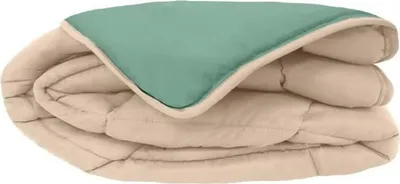 Produktbild von POYET MOTTE Quilt Microfaser 400g / m² CALGARY - 240 x 260 cm - Kieselgrauer und grüner See