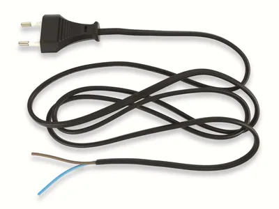 Produktbild von Euro-Netzkabel mit offenem Ende, 1,5 m, schwarz