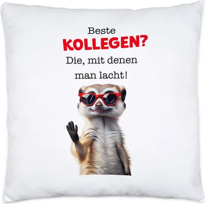 Produktbild von Beste Kollegen? Die mit denen man lacht Kissen Inkl Füllung Verabschiedung Kollegen Geschenke