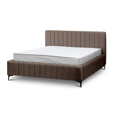 Image de Lit rembourré Drevy 140x200 avec espace de rangement - élégant, fonctionnel et conçu pour le confort au quotidien