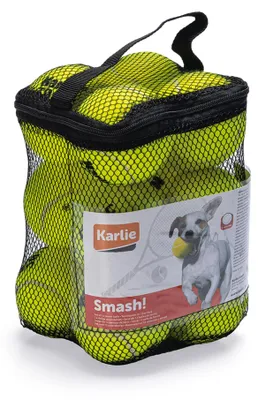 Produktbild von Hundespielzeug Karlie Spielzeugtrommel Inhalt 12 Tennisbällen