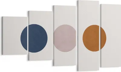 Produktbild von Bild auf Leinwand - Leinwandbild - 5 Teile - Minimalistisch Räder Modern - 100x60cm - Wand Bild - Wanddeko - Wandbilder - Leinwanddruck - Bilder - Wanddekoration - Leinwand bilder - EG100x60-4524