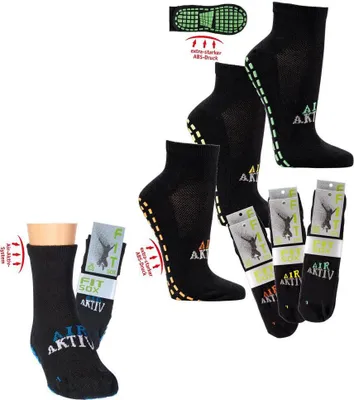 Produktbild von 2 Paar Sportsocken Sneaker mit ABS Socken Fit Sox Jump Socks Anti Rutsch Gr. 31/34