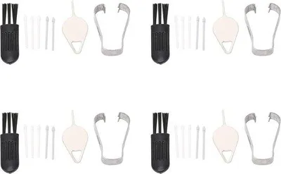 Image de Kit de stylets à 4 pointes - blanc et gris - pour tablettes, pour dessiner et écrire.