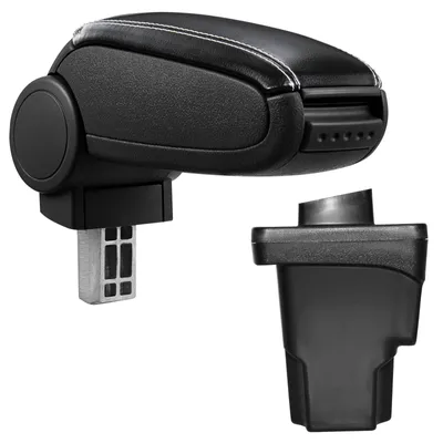 Productafbeelding van Armleuning, middenconsole, lederen bekleding, zwart-wit, voor Seat Leon 3 5F, vanaf 2012