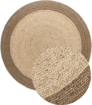 Zdjęcie produktu dla Hanse Home Dywan jutowy Okrągły Looma Naturalny Kość słoniowa Greige