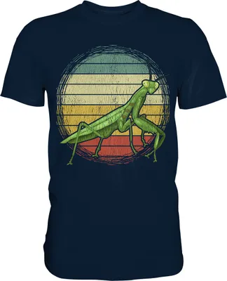 Produktbild von Gottesanbeterin Insekten T-Shirt – Navy / 3XL