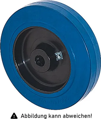 Produktbild von Rollcart Vollgummi-Rolle Ø160x50mm in blau 200kg Tragkraft