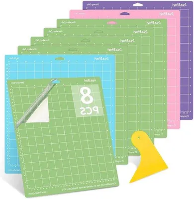 Obrázek produktu pro 8 kusů řezacích podložek Variety - 30,5 x 30,5 cm - StandardGrip LightGrip StrongGrip FabricGrip - příslušenství pro řadu Cricut Explore Air a plotry