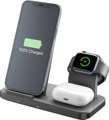 Image de Cellularline Wireless Charger Trio Chargeur sans fil pour Apple Chargeur sans fil pour Apple