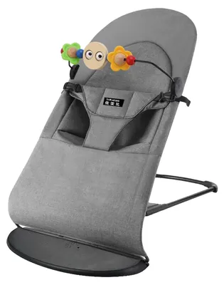 Imagen del producto de Silla mecedora para bebés, movimiento oscilatorio natural, velocidad ajustable, modelo TT001, color gris