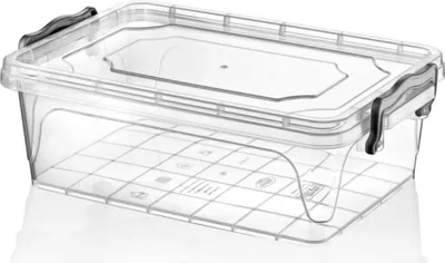 Produktbild von Aufbewahrungsbox Aufbewahrungsbehälter Transparentbox Kunststoffbox Klappbox Plastikbox mit Deckel 3,8L