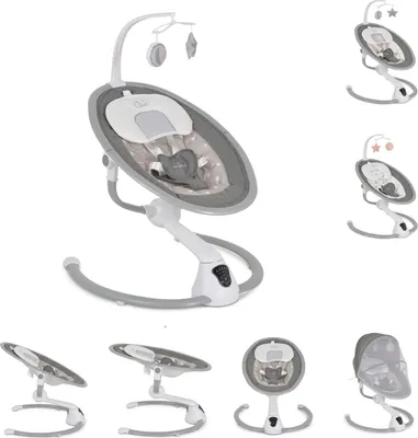 Immagine prodotto di Cangaroo Swing Cloud sdraietta per bambini musica timer altalena mobile funzione telecomando stelle beige