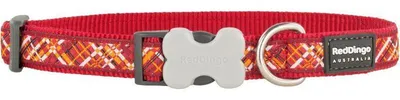 Produktbild von Red Dingo Flanno Red Hundehalsband 41 - 63 cm