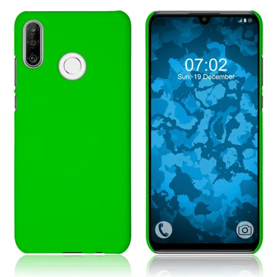 Produktbild von PhoneNatic Case kompatibel mit Huawei P30 Lite / P30 lite New Edition - Hülle grün gummiert Hard-case Cover