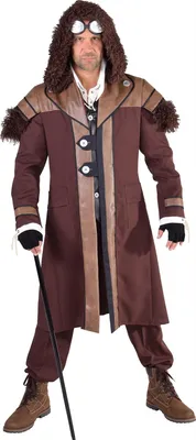 Produktbild von M217295-M Historischer Herren Wikinger-Halloween-Steampunk Mantel Gr.M