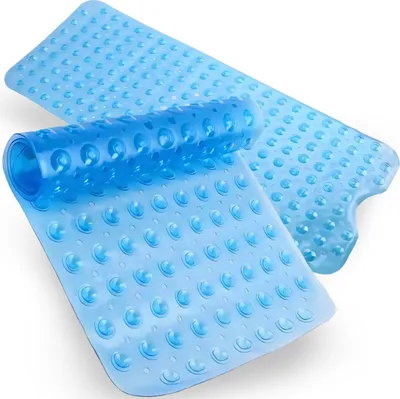 Produktbild von Badematte rutschfest aus gummi 100x40cm, Badezimmerteppich, Badteppich Waschbar, Badvorleger für Badewanne, Dusche und Badezimmer, Retoo
