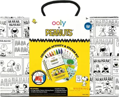 Image de Kit de coloriage et d'autocollants Ooly Peanuts - Kit de bricolage créatif pour enfants