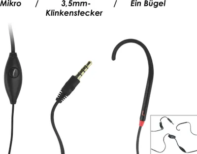 Produktbild von Geemarc CLHOOK9 - Induktionsohrbügel mit Mikrofon 3,5mm
