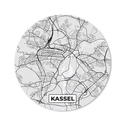Produktbild von MuchoWow® Mauspad Mousepad Karte - Deutschland - Kassel - Karte - Stadtplan 40x40 cm - Mousepads - Maus Mat - Pad - Mausunterlage - Schreibtisch Accessoires