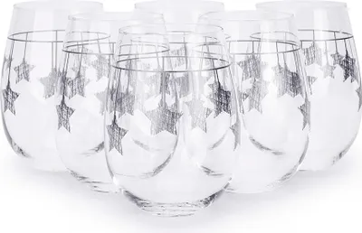 Produktbild von 6 Stück SET TRINKGLÄSER Wassergläser Glas Saftgläser Weihnachten 500 ml