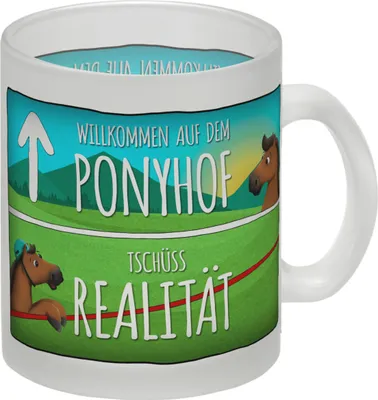 Produktbild von Willkommen auf dem Ponyhof Glas Tasse