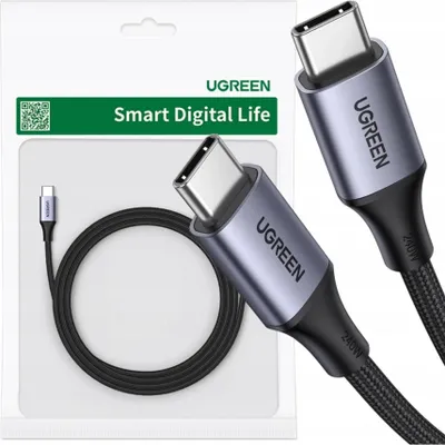 Image de Cable Ugreen Us535 Usb-C / Usb-C Pd 240W 5A 1M - Szary