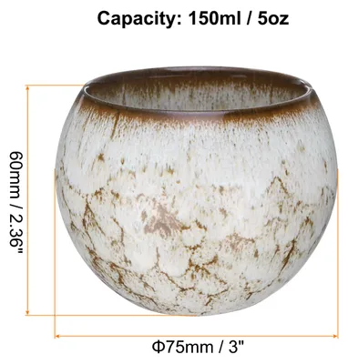 Produktbild von Handgefertigte Teeschalen 150ml / 5oz Brennwechsel Chinesische Japanische Teetasse Keramik Gong Fu Teeset fš¹r Bš¹ro Zuhause Geschenke, Wei?