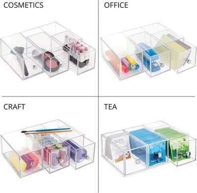Produktbild von Famanu Theedoos Organizer für die Küche - Transparent und platzsparend