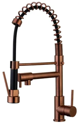 Produktbild von Big Pro Küchenarmatur mit ausziehbarer Brause, gebürstetes Kupfer, Marke Essebagno