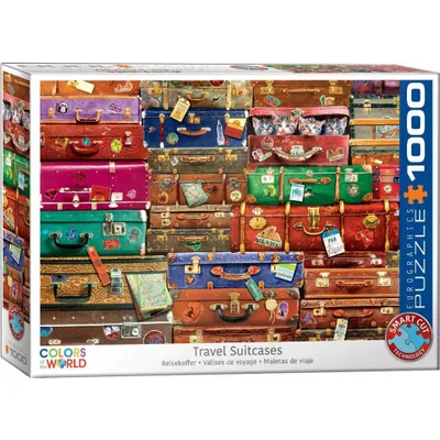Immagine prodotto di Eurographics Puzzle Reisekoffer, Koffer, 1000 Teile, 68 x 48 cm, 6000-5468