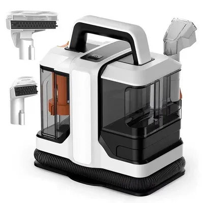 Immagine prodotto di Macchina per la pulizia dei tappeti e aspirapolvere - Modello W05 - 220 V - 750 W - Potente aspirazione - Adatta per pavimenti, divani e rivestimenti auto - Spina europea - Batteria inclusa