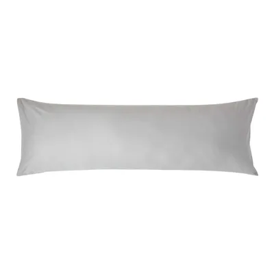 Produktbild von HOMESCAPES Kopfkissenbezug Fadendichte 200 silber grau, 50 x 140 cm