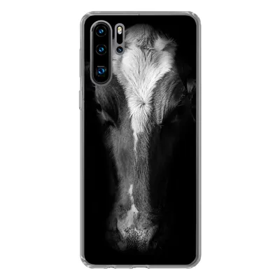 Produktbild von MuchoWow® Handyhülle Schutzhülle Hülle für Huawei P30 Pro Kuh - Tiere - Schwarz Silikon Softcase Handy Hülle - Schutzdeckel