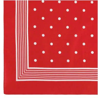 Produktbild von modAS Uni Vierecktuch ca. 70 x 70 cm bedruckt oder uni - Tuch als modisches Accessoires in Rot mit Punkte