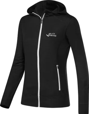 Produktbild von BLACK CREVICE - Damen Merino Kapuzenjacke | Mulesingfrei | Farbe: Schwarz | Größe: 36