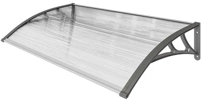 Produktbild von Outsunny Pultvordach Vordach für Haustür 110x60x18cm mit UV Schutz für draußen